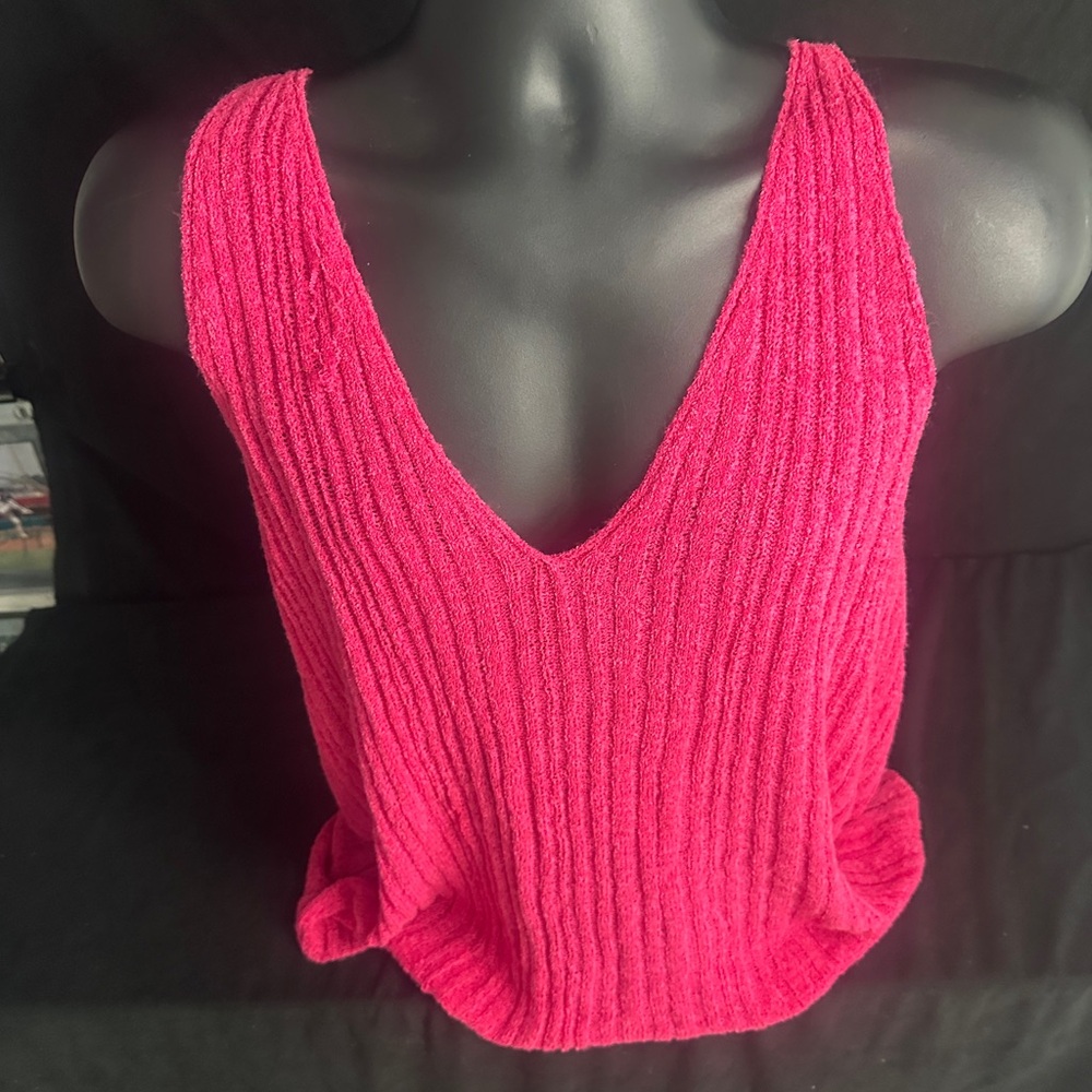Pink Ribbed Knit Women's Top-jessica Simpson-NWT-size XL-#448